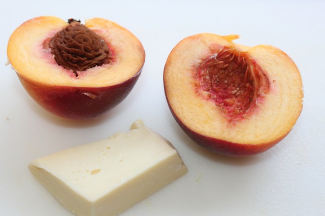 Peach and Brie de Meaux