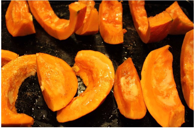 Onion Squash on baking tray