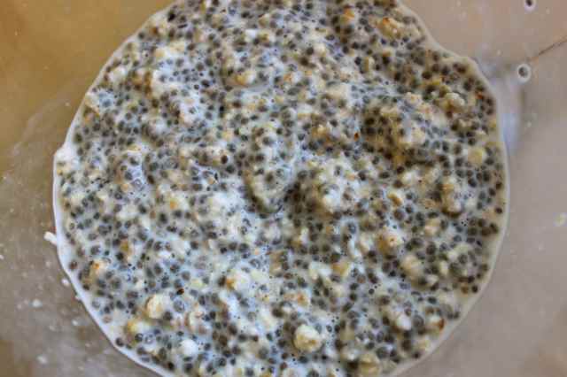 Bircher oats and chia seeds