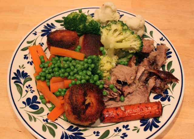 roast lamb and veg