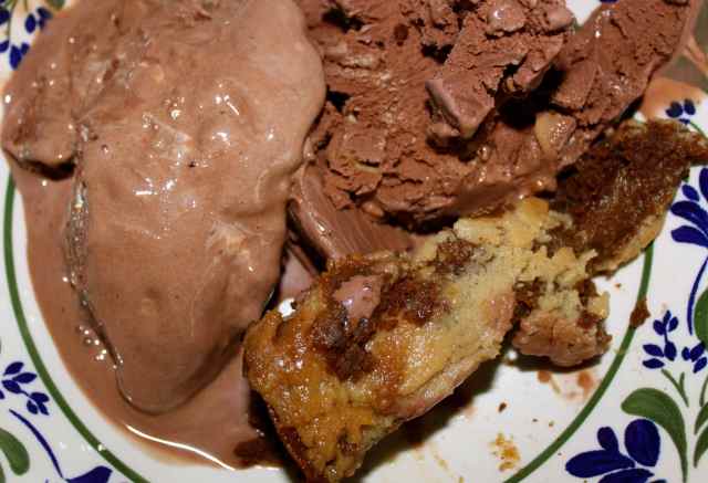 Trio of chocolate puddings