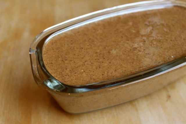 Coconut almond butter in glass container