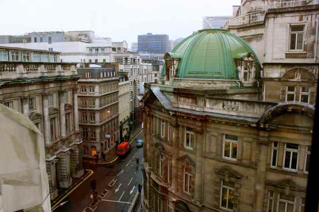 Looking down London Wall