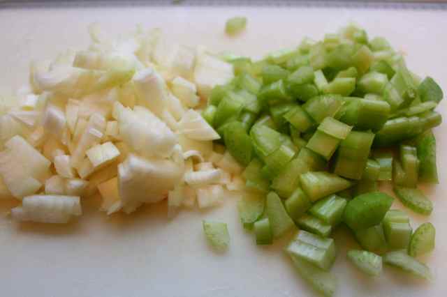 Onions and Celery chopped