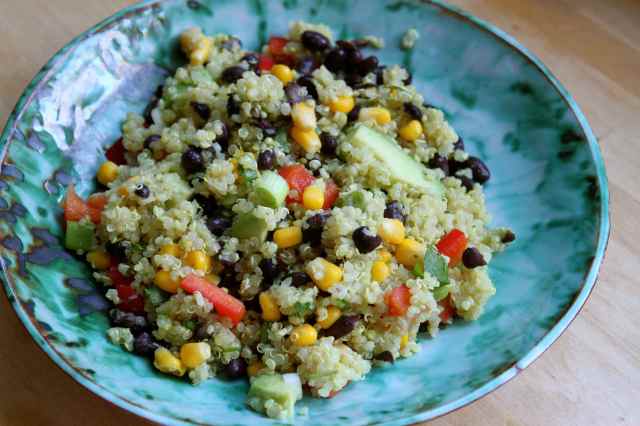 Quinoa and black bean salad
