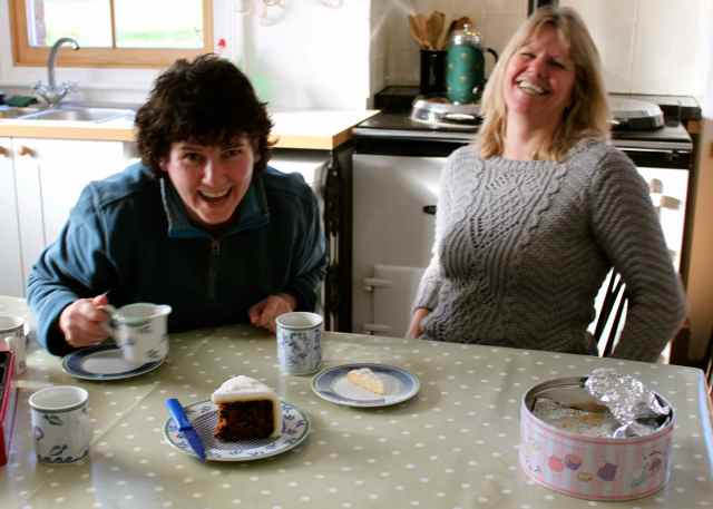 Sarah and Marion laughing