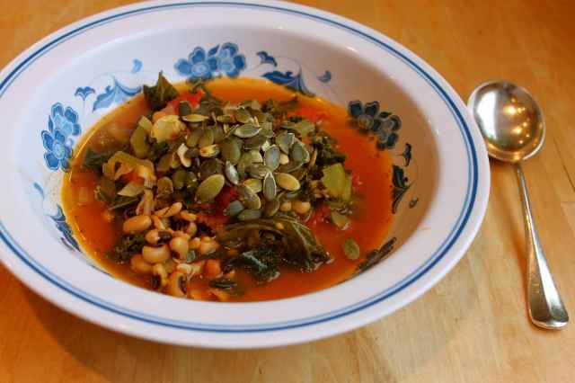Soup with pumpkin seeds