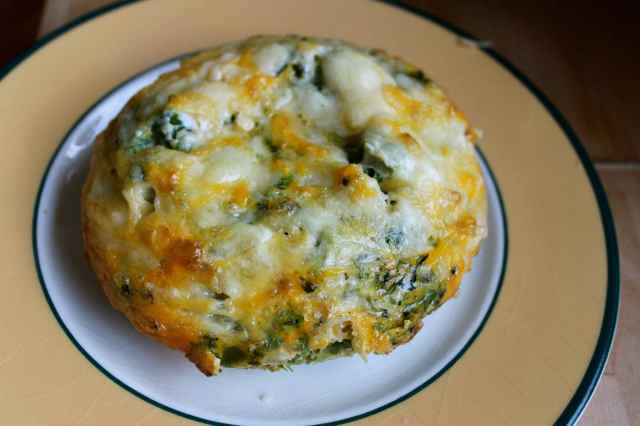 Broccoli eggs on plate