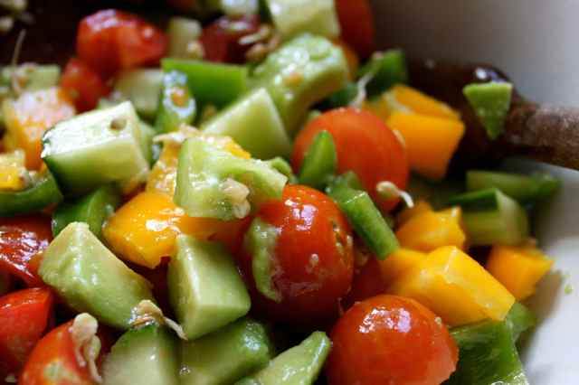 File in bowl close up