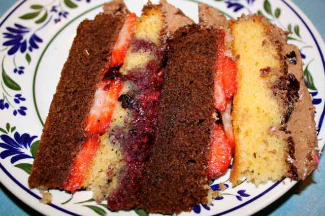 A slice of celebration cake