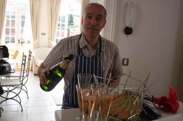 Pouring the fizz