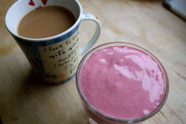 smoothie and tea