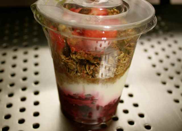Granola parfait at Euston