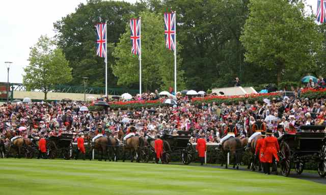 The Royals enter the parade ground