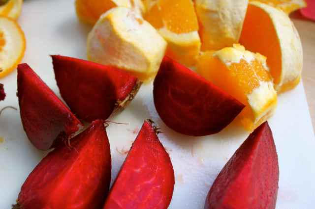 orange and beetroot
