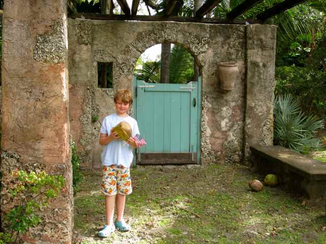 Harvey with a coconut
