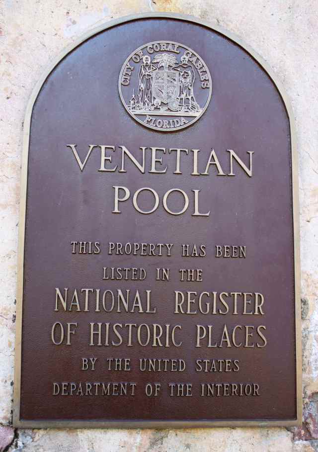 Venetian Pool sign
