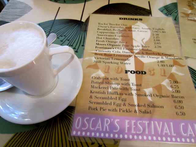Oscars Festival Cafe menu
