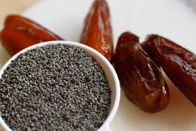 blue poppy seeds and dates