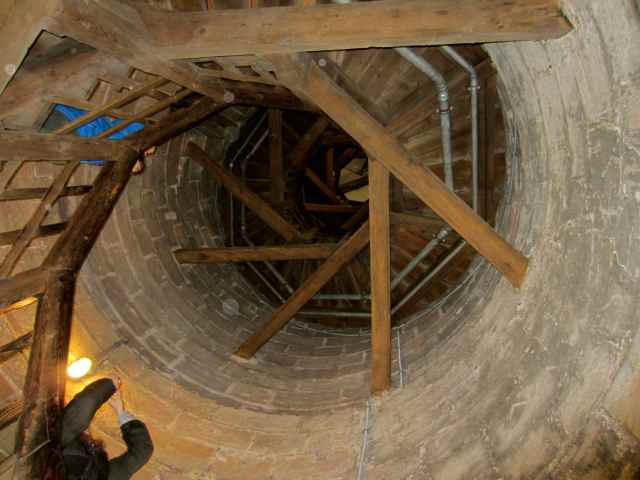 Climbing up th tower