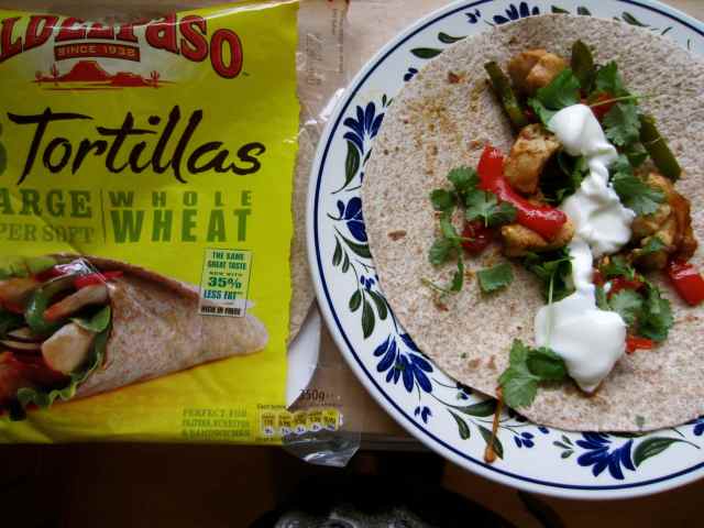 Fajitas and toertillas