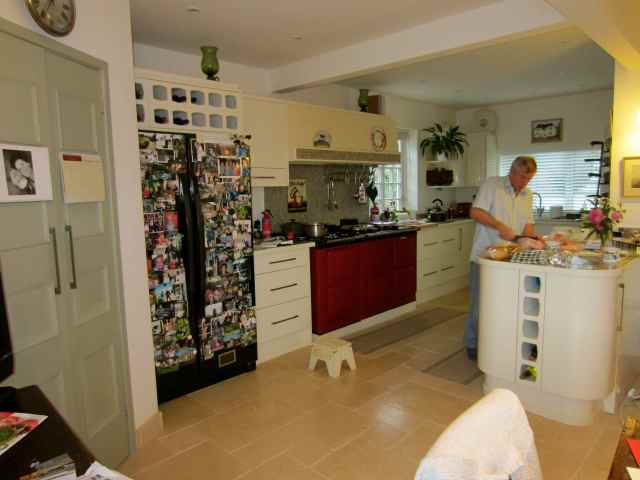 Ian cooking in kitchen