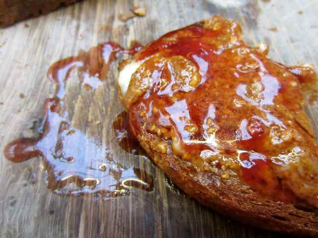 Peanut butter and jam on toast