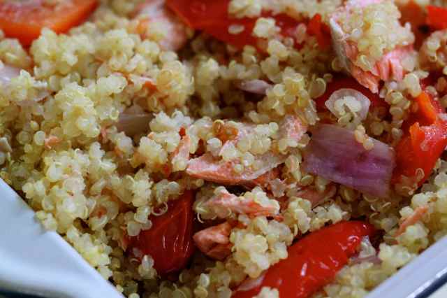 Quinoa and salmon