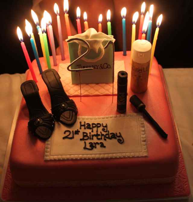 cake with candels