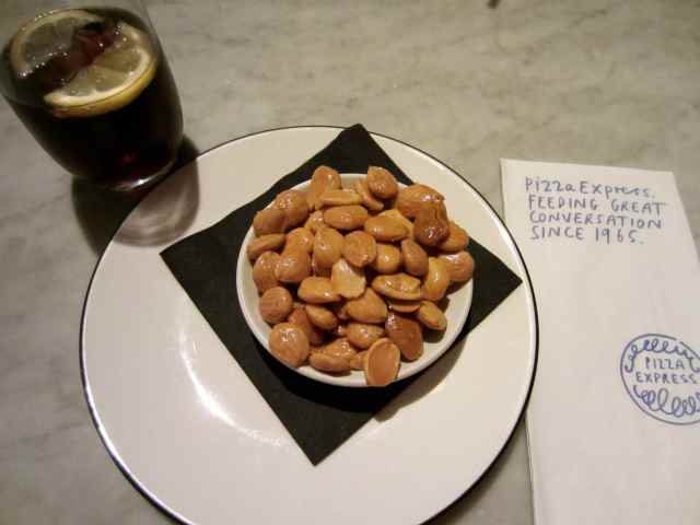 Diet Coke and almonds