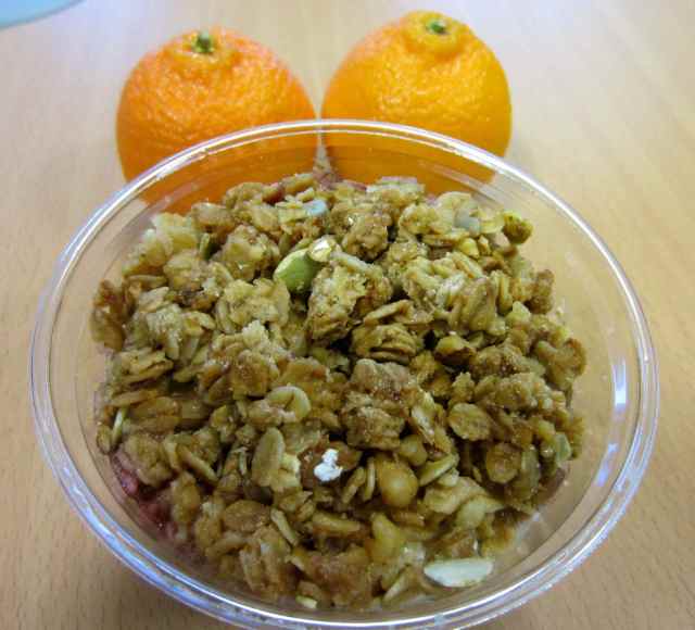 granola and clementines