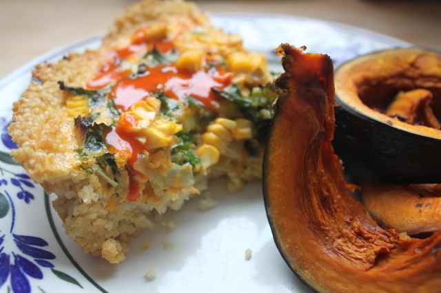 kale frittata and pumpkin