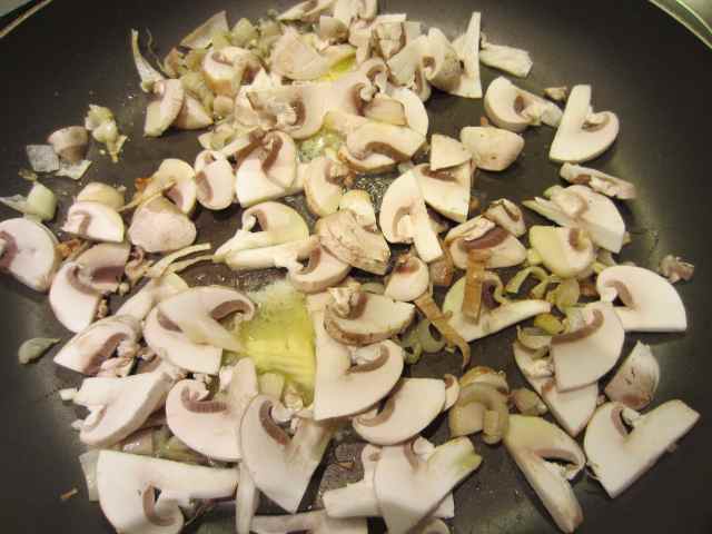 mushrooms and shallots