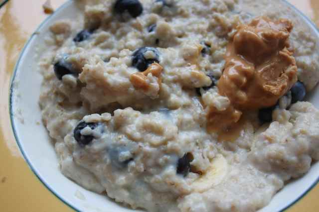 oats and blueberries