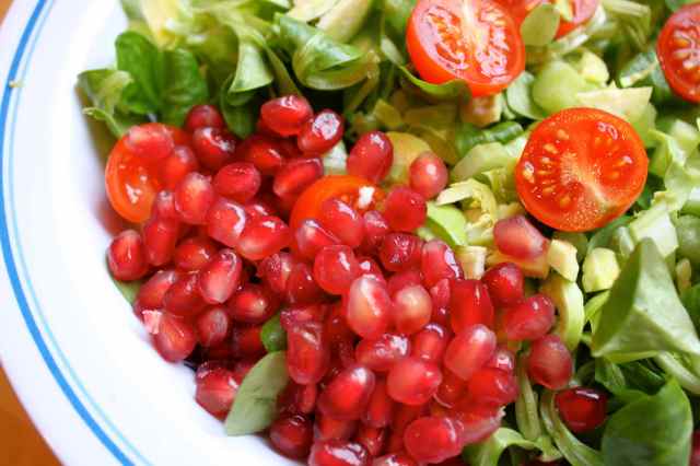 Pomegranates on the side