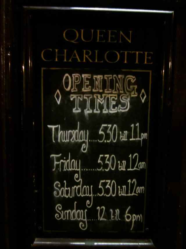 Queen Charlotte opening times