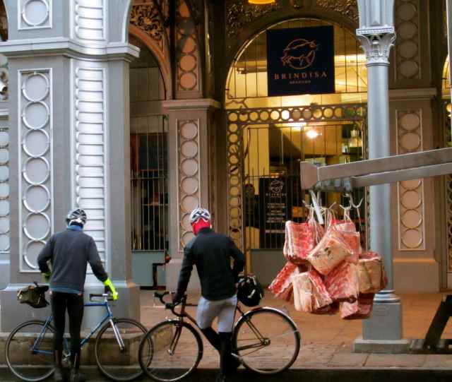 raw pig and cyclists