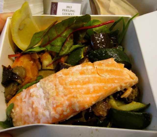 salmon and salad