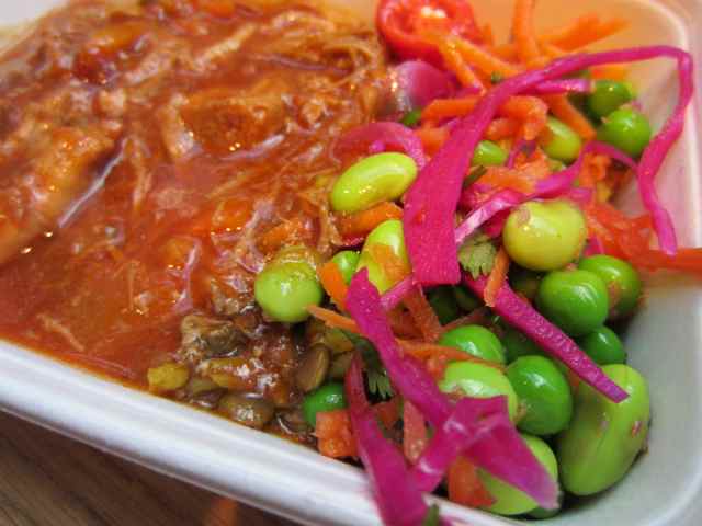 shredded pork close up