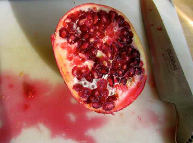 Cut pomegranate