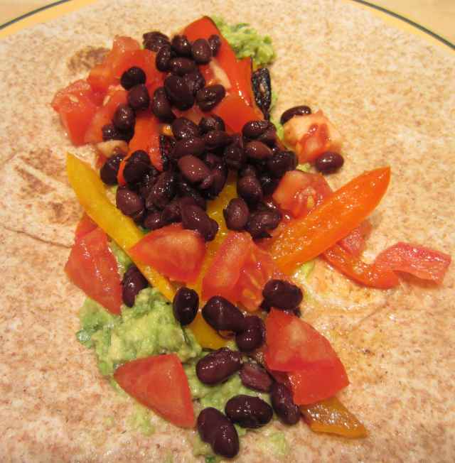 plus beans and tomatoes