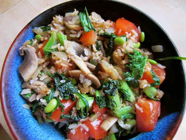 stir fried rice and veg 2