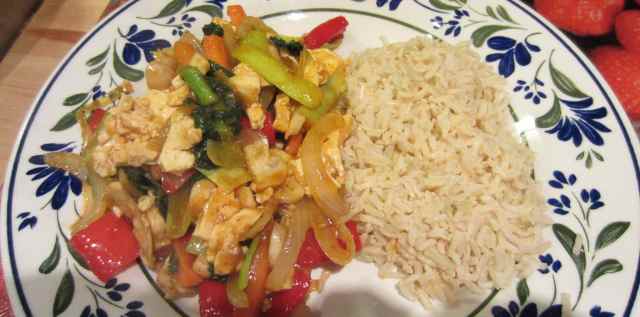 Szcechuan tofu and rice