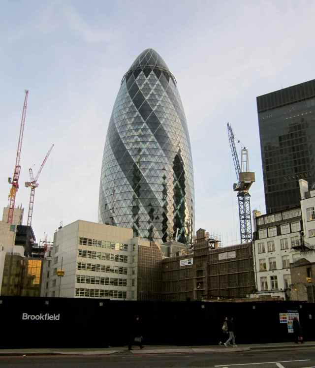 The Gherkin amongst building works