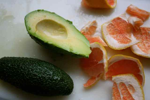 avocado and grapefruit