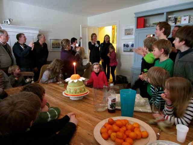 Birthday cake time for Aunty M