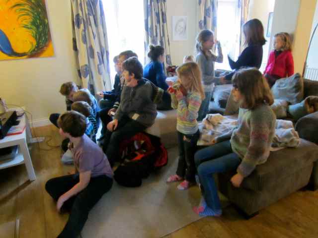 Children in sitting room