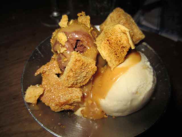 ice cream and honeycomb