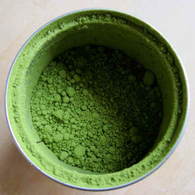 Inside matcha can
