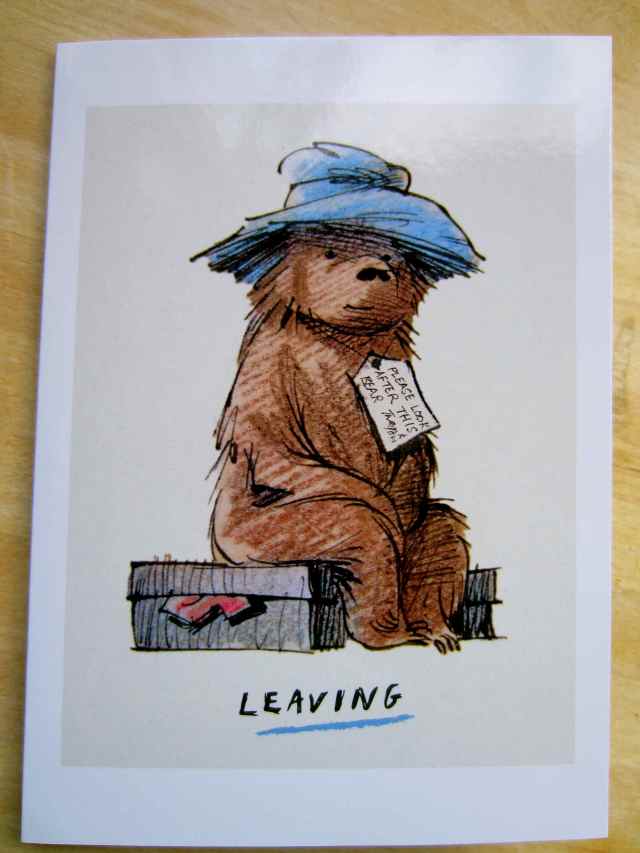 Leaving card